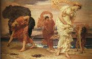 Lord Frederic Leighton, Greek Girls Picking Up Pebbles by the Sea